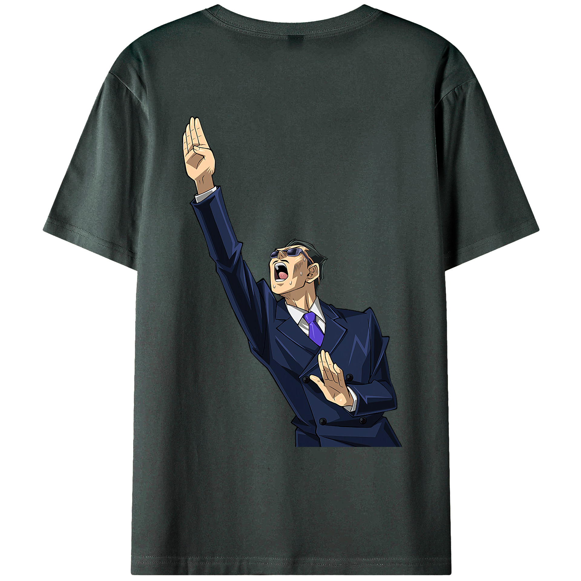 （画像用） 遊☆戯☆王 Yu-Gi-Oh! 綿100％ メンズ半袖Tシャツ（バックプリント） 通気性